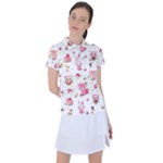 Pink Woodland Animals, Koteto Women s Polo T-Shirt