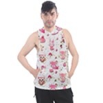 Pink Woodland Animals, Koteto Men s Sleeveless Hoodie