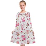 Pink Woodland Animals, Koteto Kids  Midi Sailor Dress