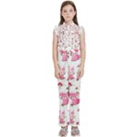 Pink Woodland Animals, Koteto Kids  Sleeveless Ruffle Edge Band Collar Chiffon One Piece