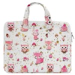 Pink Woodland Animals, Koteto MacBook Pro 15  Double Pocket Laptop Bag 