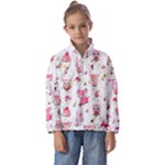 Pink Woodland Animals, Koteto Kids  Half Zip Hoodie