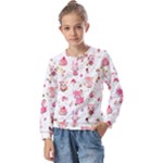 Pink Woodland Animals, Koteto Kids  Long Sleeve T-Shirt with Frill 