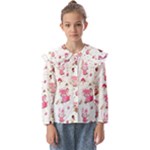 Pink Woodland Animals, Koteto Kids  Peter Pan Collar Blouse