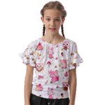 Pink Woodland Animals, Koteto Kids  Cut Out Flutter Sleeves