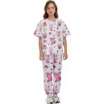 Pink Woodland Animals, Koteto Kids  T-Shirt and Pants Sports Set