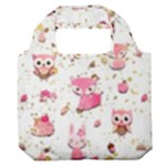 Pink Woodland Animals, Koteto Premium Foldable Grocery Recycle Bag