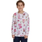 Pink Woodland Animals, Koteto Kids  Crewneck Sweatshirt