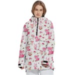 Pink Woodland Animals, Koteto Women s Pullover Zip Ski and Snowboard Waterproof Breathable Jacket