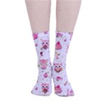 Pink Woodland Animals, Koteto Smooth Crew Length Tube Socks