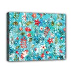 Snowy Winter Foliage, Adoxali, Christmas, Berry, Blue Canvas 10  x 8  (Stretched)