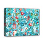 Snowy Winter Foliage, Adoxali, Christmas, Berry, Blue Deluxe Canvas 14  x 11  (Stretched)