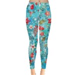 Snowy Winter Foliage, Adoxali, Christmas, Berry, Blue Everyday Leggings 