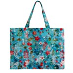 Snowy Winter Foliage, Adoxali, Christmas, Berry, Blue Zipper Mini Tote Bag