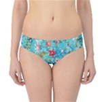 Snowy Winter Foliage, Adoxali, Christmas, Berry, Blue Hipster Bikini Bottoms