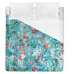 Snowy Winter Foliage, Adoxali, Christmas, Berry, Blue Duvet Cover (Queen Size)