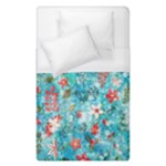 Snowy Winter Foliage, Adoxali, Christmas, Berry, Blue Duvet Cover (Single Size)