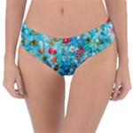 Snowy Winter Foliage, Adoxali, Christmas, Berry, Blue Reversible Classic Bikini Bottoms