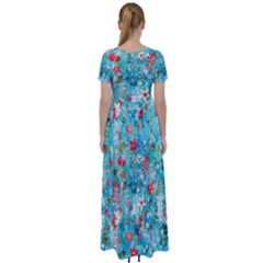 High Waist Short Sleeve Maxi Dress 