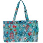 Snowy Winter Foliage, Adoxali, Christmas, Berry, Blue Canvas Work Bag