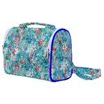 Snowy Winter Foliage, Adoxali, Christmas, Berry, Blue Satchel Shoulder Bag