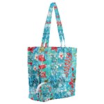 Snowy Winter Foliage, Adoxali, Christmas, Berry, Blue Everyday Shoulder Bag with Pouch Bag