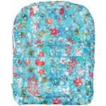 Snowy Winter Foliage, Adoxali, Christmas, Berry, Blue Full Print Backpack