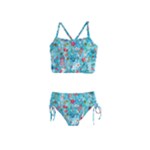 Snowy Winter Foliage, Adoxali, Christmas, Berry, Blue Girls  Tankini Swimsuit