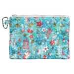 Snowy Winter Foliage, Adoxali, Christmas, Berry, Blue Canvas Cosmetic Bag (XL)