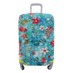 Snowy Winter Foliage, Adoxali, Christmas, Berry, Blue Luggage Cover (Small)