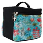 Snowy Winter Foliage, Adoxali, Christmas, Berry, Blue Make Up Travel Bag (Small)