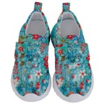 Snowy Winter Foliage, Adoxali, Christmas, Berry, Blue Kids  Velcro No Lace Shoes