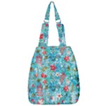 Snowy Winter Foliage, Adoxali, Christmas, Berry, Blue Center Zip Backpack