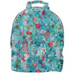 Snowy Winter Foliage, Adoxali, Christmas, Berry, Blue Mini Full Print Backpack