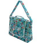 Snowy Winter Foliage, Adoxali, Christmas, Berry, Blue Box Up Messenger Bag