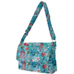 Snowy Winter Foliage, Adoxali, Christmas, Berry, Blue Full Print Messenger Bag (S)