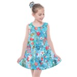 Snowy Winter Foliage, Adoxali, Christmas, Berry, Blue Kids  Summer Dress