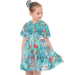 Snowy Winter Foliage, Adoxali, Christmas, Berry, Blue Kids  Sailor Dress