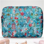 Snowy Winter Foliage, Adoxali, Christmas, Berry, Blue Make Up Pouch (Large)