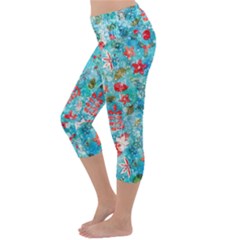 Lightweight Velour Capri Yoga Leggings 