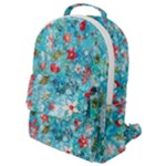 Snowy Winter Foliage, Adoxali, Christmas, Berry, Blue Flap Pocket Backpack (Small)