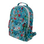 Snowy Winter Foliage, Adoxali, Christmas, Berry, Blue Flap Pocket Backpack (Large)