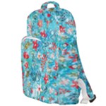 Snowy Winter Foliage, Adoxali, Christmas, Berry, Blue Double Compartment Backpack