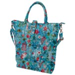 Snowy Winter Foliage, Adoxali, Christmas, Berry, Blue Buckle Top Tote Bag