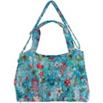 Snowy Winter Foliage, Adoxali, Christmas, Berry, Blue Double Compartment Shoulder Bag