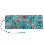 Snowy Winter Foliage, Adoxali, Christmas, Berry, Blue Roll Up Canvas Pencil Holder (S)