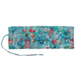 Snowy Winter Foliage, Adoxali, Christmas, Berry, Blue Roll Up Canvas Pencil Holder (M)