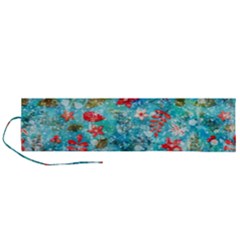 Snowy Winter Foliage, Adoxali, Christmas, Berry, Blue Roll Up Canvas Pencil Holder (L) from ArtsNow.com