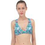 Snowy Winter Foliage, Adoxali, Christmas, Berry, Blue Classic Banded Bikini Top