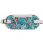 Snowy Winter Foliage, Adoxali, Christmas, Berry, Blue Rounded Waist Pouch